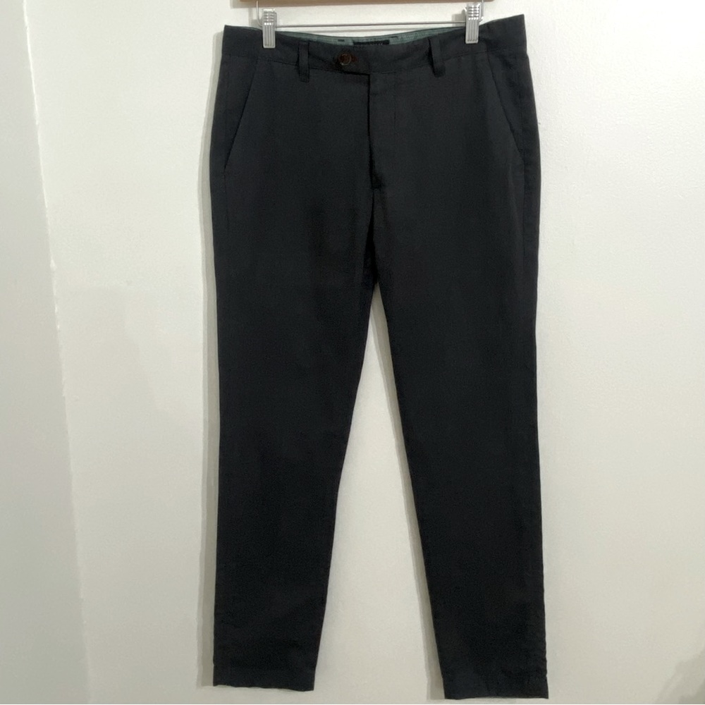 Ted Baker Londen Mens Regular Fit Dress Pants 32R Blue Gray Business Career